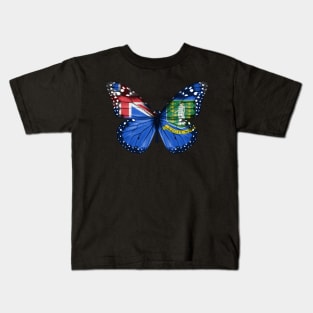 British Virgin Islanders Flag  Butterfly - Gift for British Virgin Islanders From British Virgin Islands Kids T-Shirt